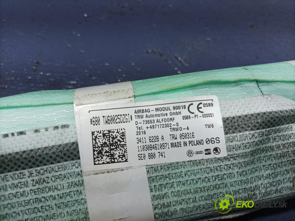 Skoda Octavia 2016 Airbag: clona x 5E0880741