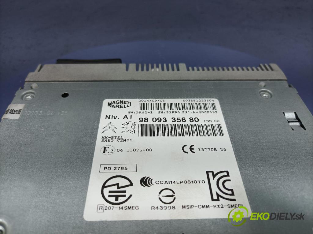 Peugeot 308 2014 Radio I Navigácia: 9809335680
