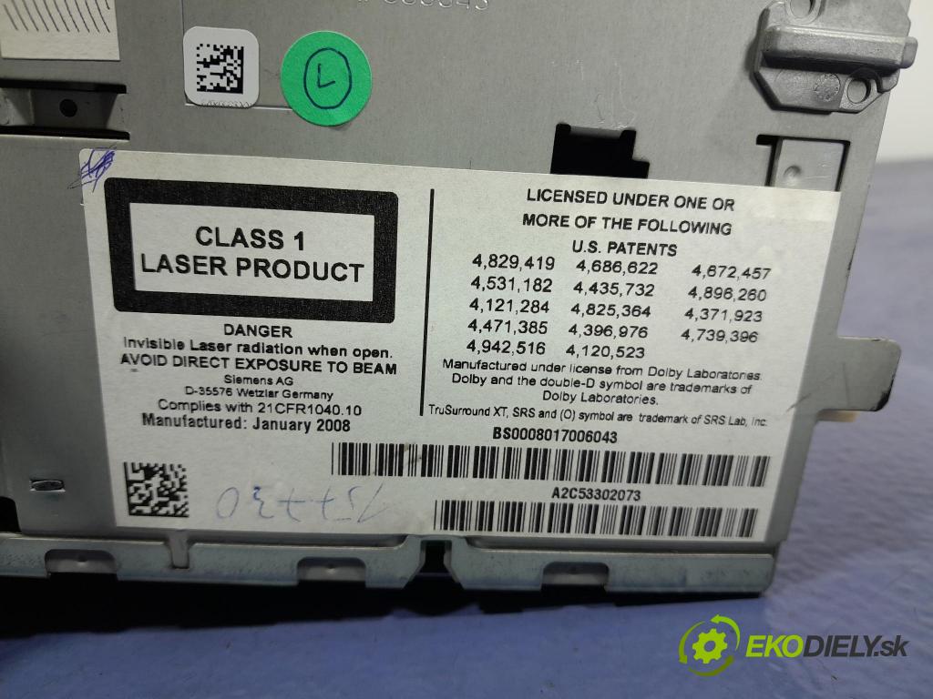 Vw Passat 2008 Radio I Navigácia: 1T0035680A