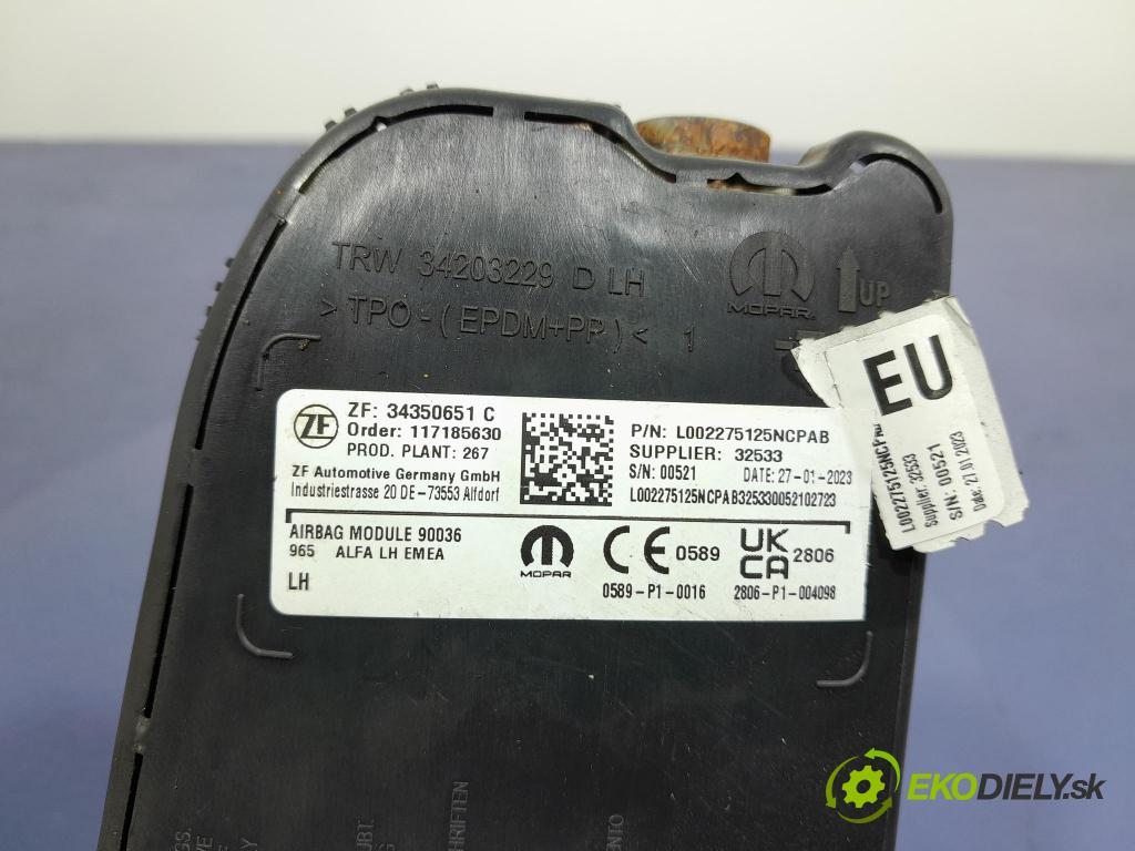 Alfa romeo Tonale 2023 Airbag: Sedadlo: x 34350651C