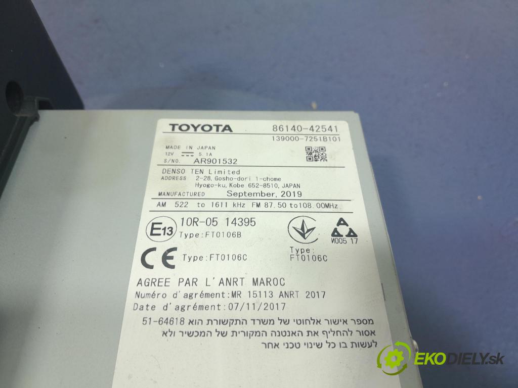 Toyota Rav-4 2020 Radio I Navigácia: 86140-42541