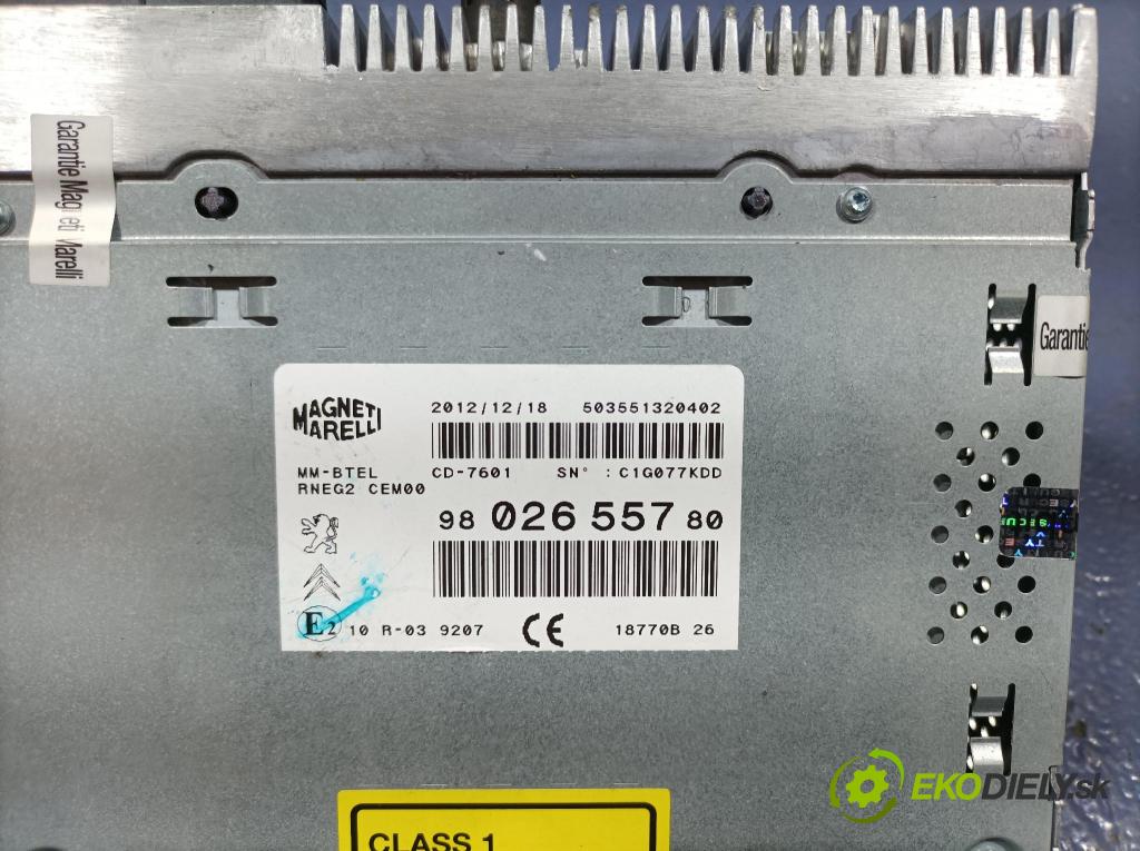 Peugeot 508 2011 Radio I Navigácia: 9802655780