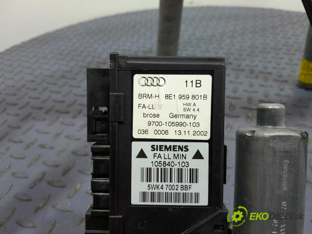 Audi A4 2003 mechanismus stahování Sklenka: před Levý: 8E1959801B