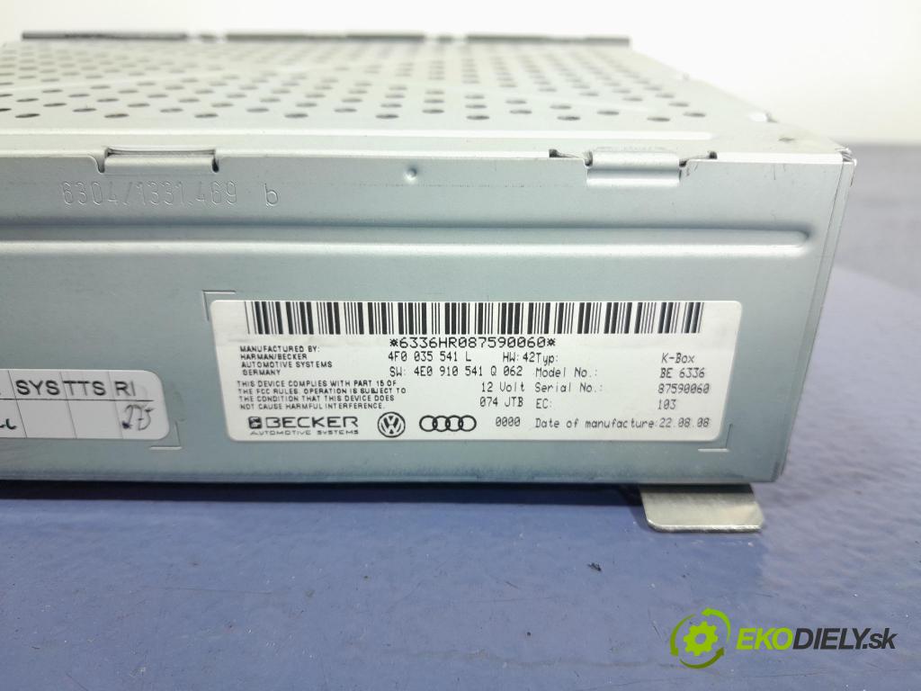 Audi A4 2008 Radio I Navigácia: 4F0035541L