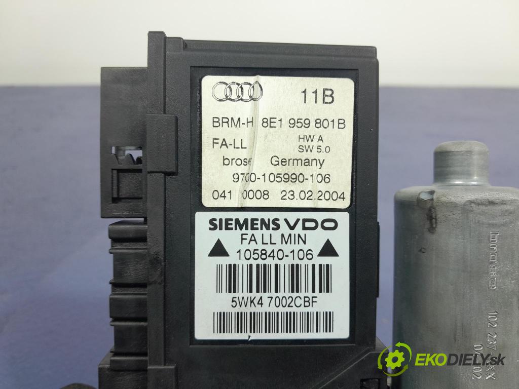 Audi A4 2004 mechanismus stahování Sklenka: před Levý: 8E1959801B