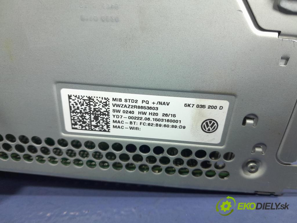 Vw Tiguan 2015 Radio I Navigácia: 5K7035200D