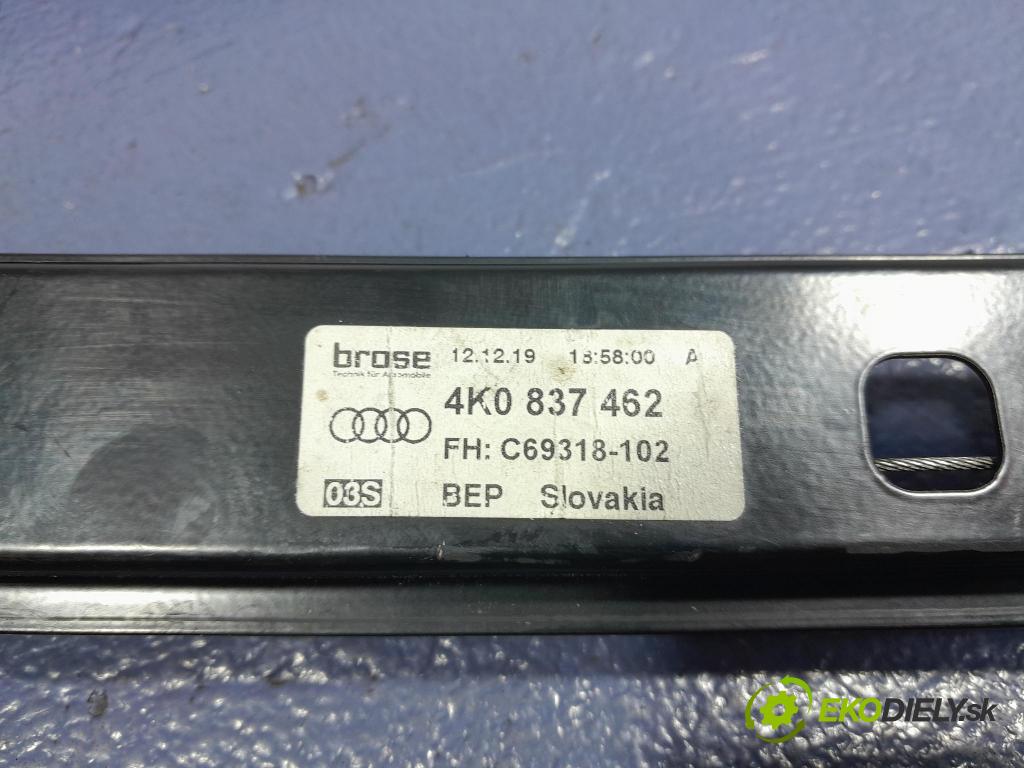 Audi A6 2020 mechanismus stahování Sklenka: před v pravo: 4K0837462