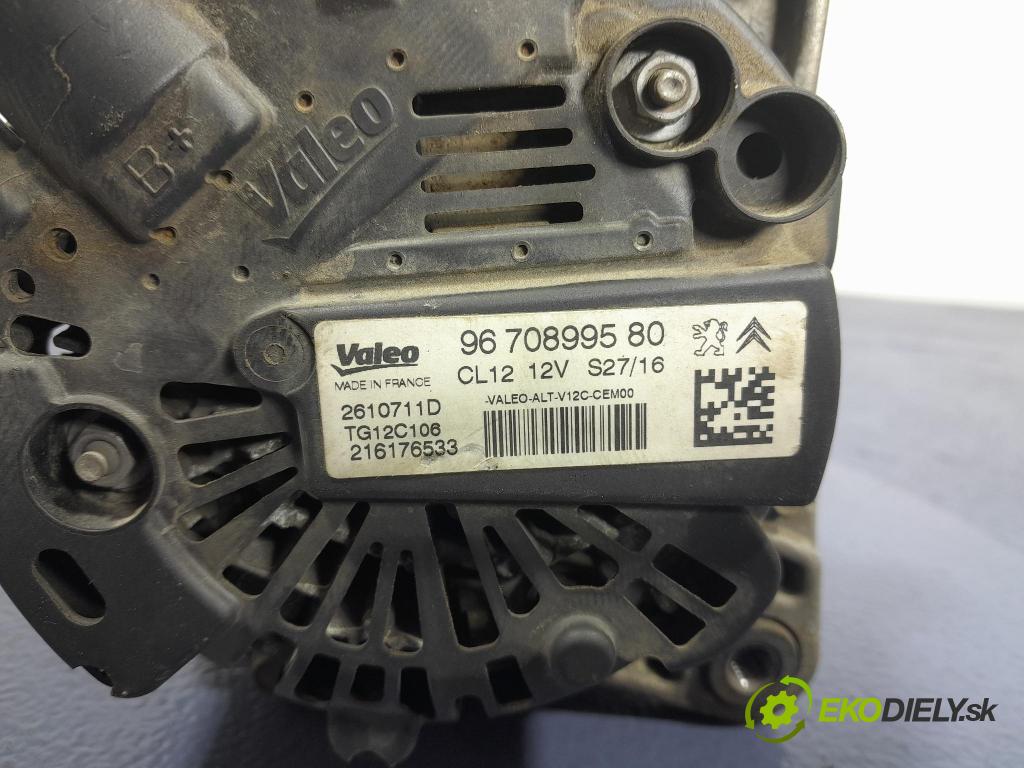 Peugeot 2008 2016 Alternator 9670899580