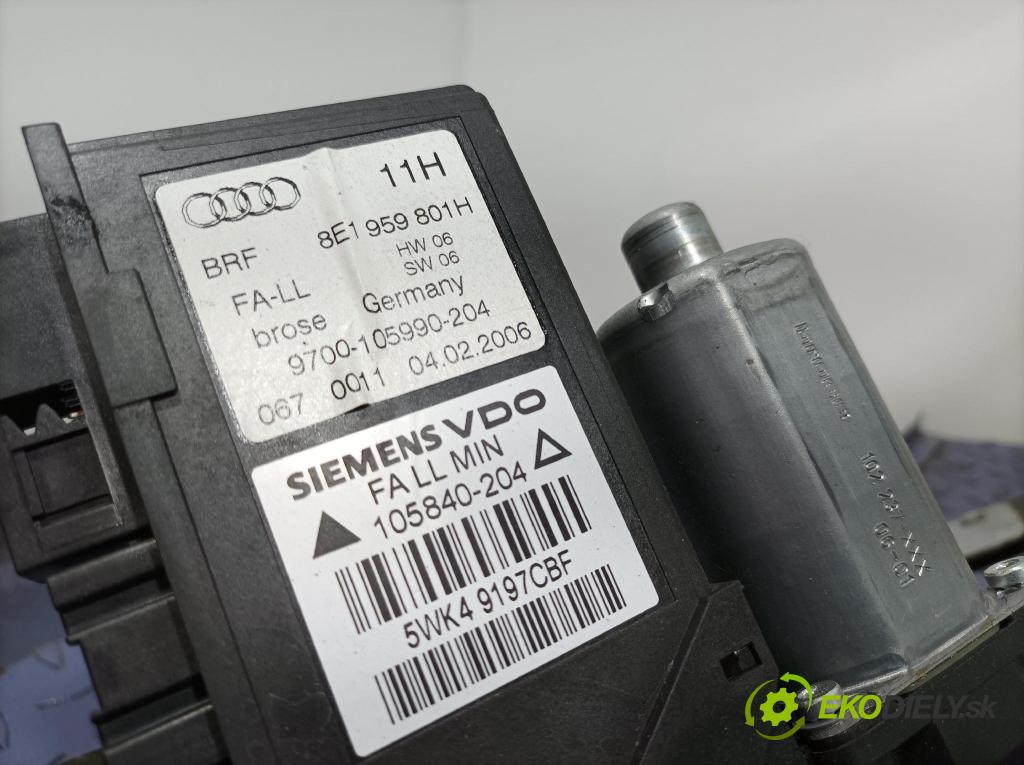 Audi A4 2006 mechanismus stahování Sklenka: před Levý: 01