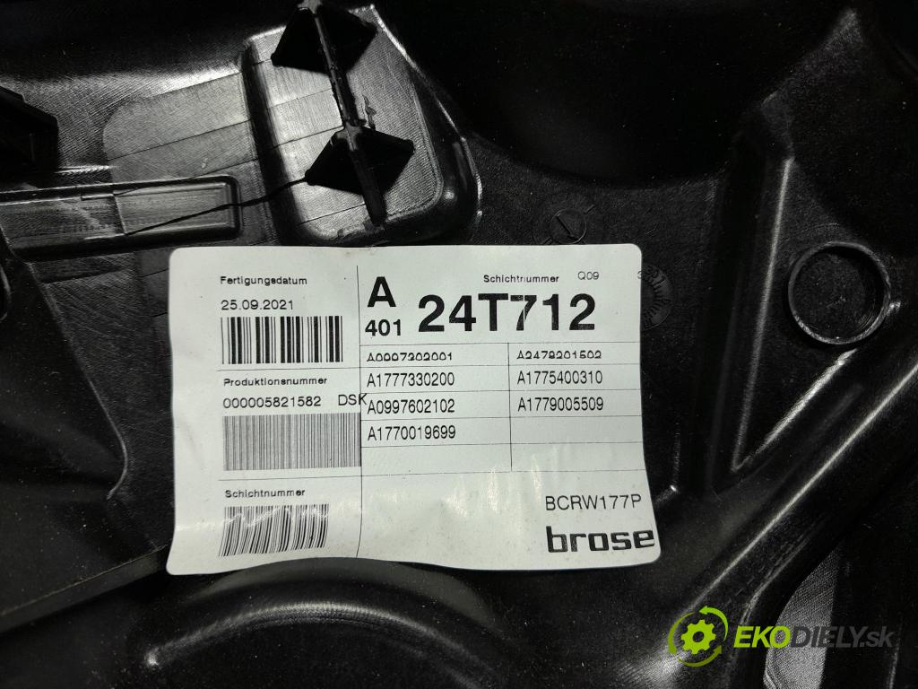 Mercedes A-klasa 2021 mechanismus stahování Sklenka: Zad: Levý: A1777330200