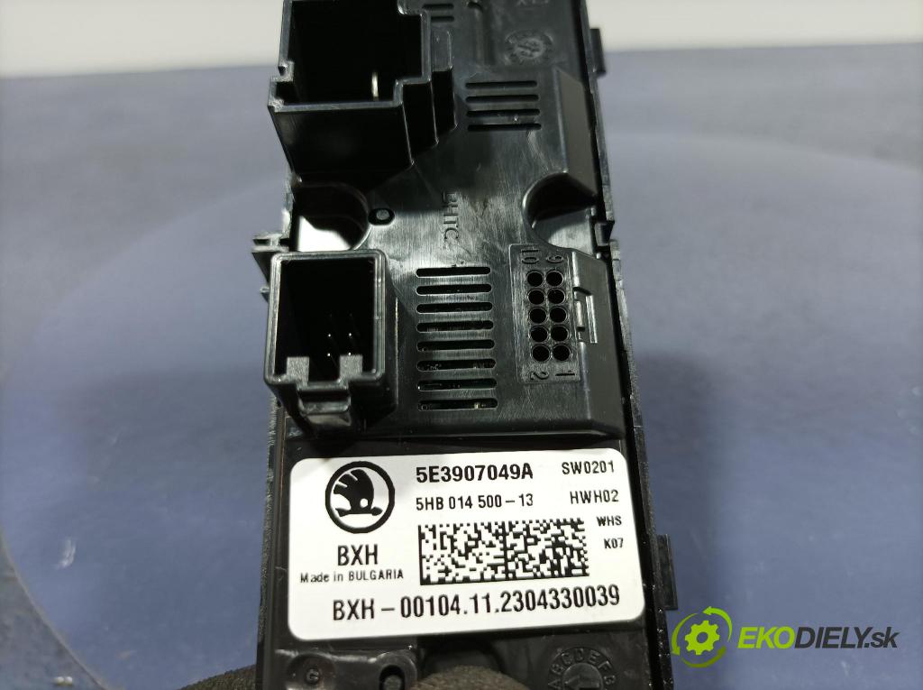 Skoda Octavia 0 prepínač Klimatizácia: Prúd vzduchu: 5E3907049A