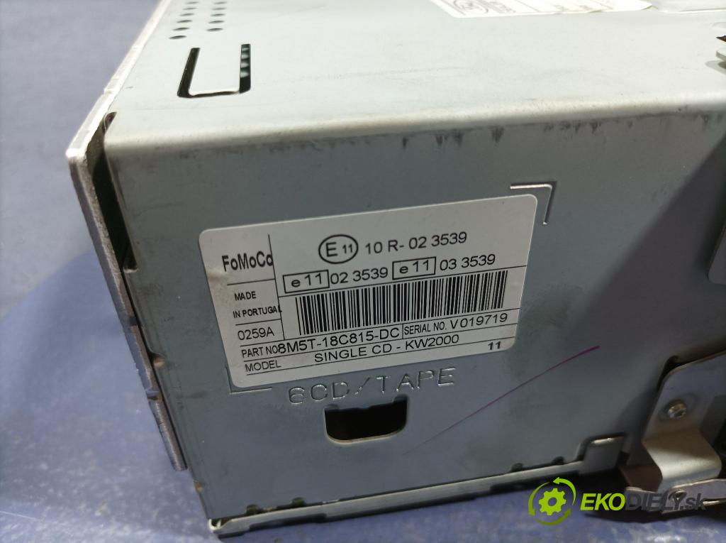 Ford C-max 2010 Radio I Navigácia: 8M5T-18C815-DC