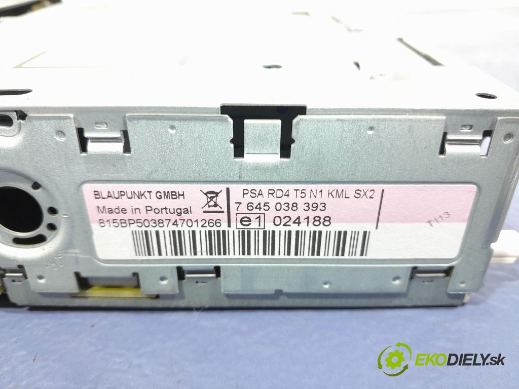 Peugeot 307 2007 Radio I Navigácia: 7645038393