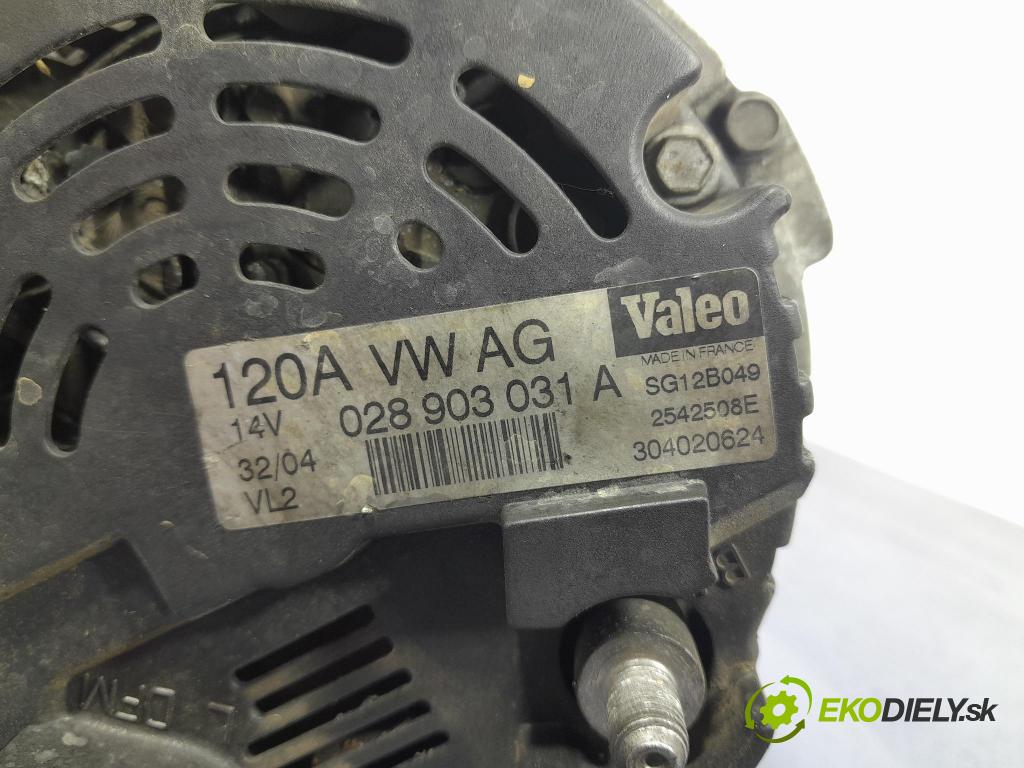 Vw Passat 2004 Alternator 028903031A
