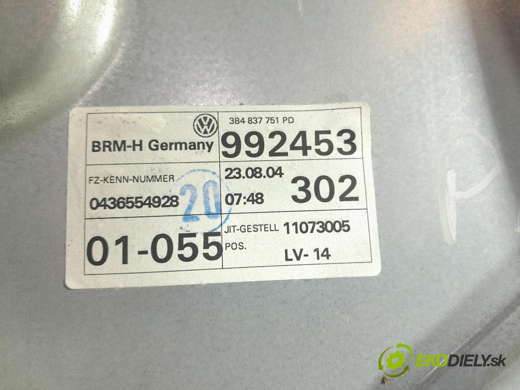 Vw Passat 2004 mechanizmus okna Okná: Predné Vľavo: 3B4837755D