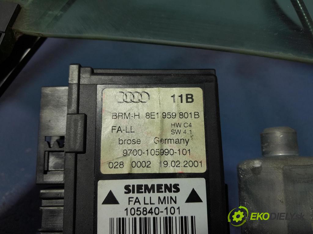 Audi A4 2001 mechanismus stahování Sklenka: před Levý: 8E0837629