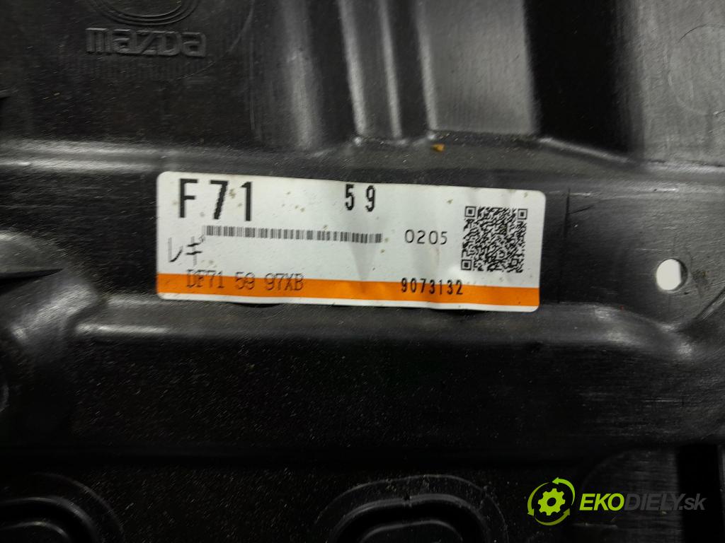 Mazda 2 2010 mechanismus stahování Sklenka: před Levý: D6515997X