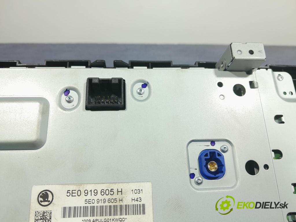 Skoda Octavia 2016 Zobrazit: Rádio: / GPS 5E0919605H