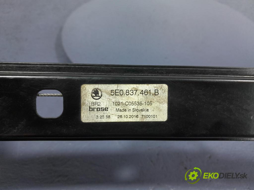 Skoda Octavia 2016 mechanismus stahování Sklenka: před Levý: 5E0837461B
