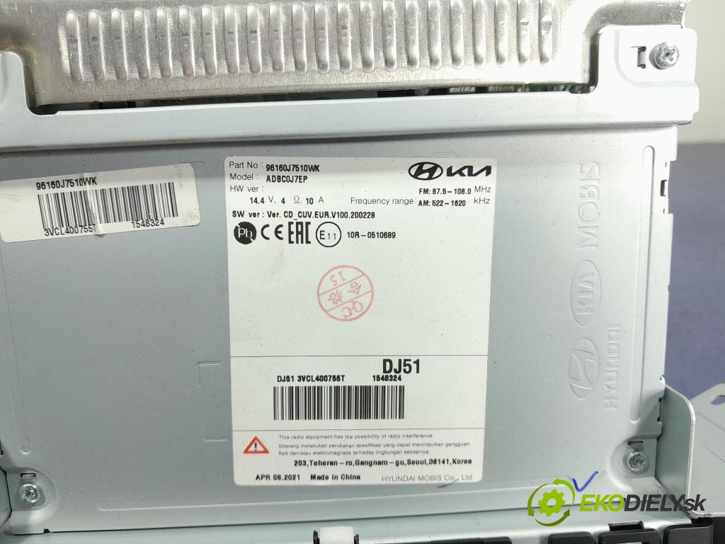 Kia Ceed 2021 Radio I Navigácia: 96160-J7510