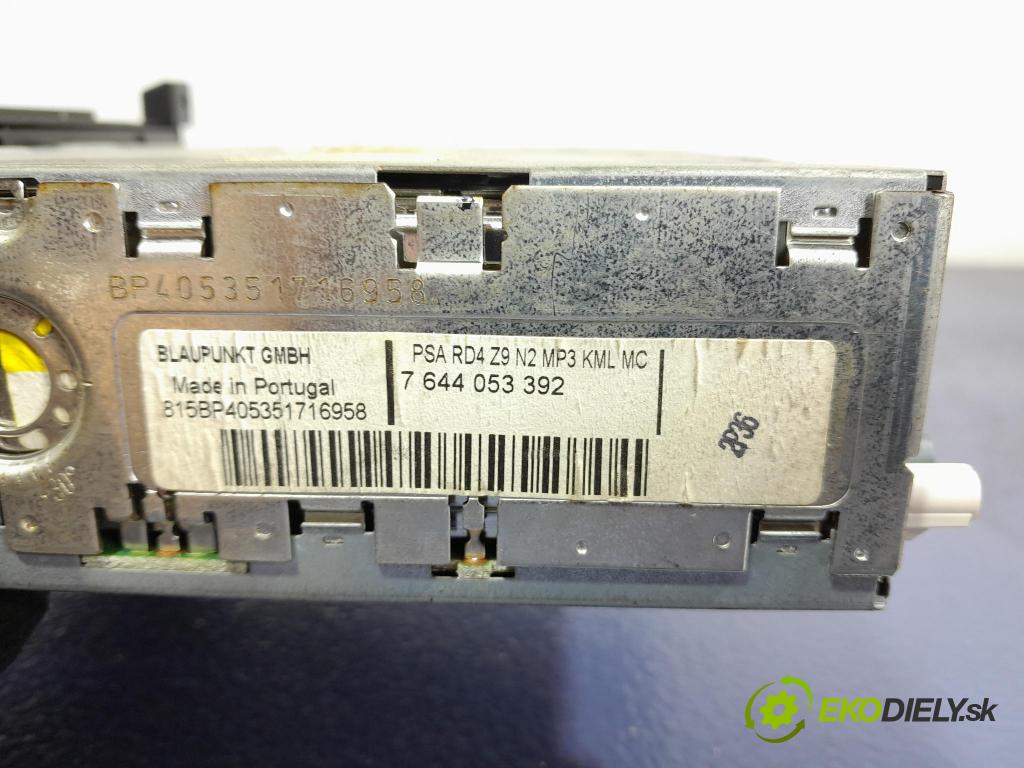 Peugeot 607 2006 Radio I Navigácia: 9658643477
