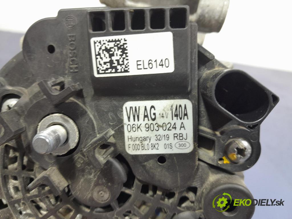 Vw Tiguan 2019 Alternator 06K903024A