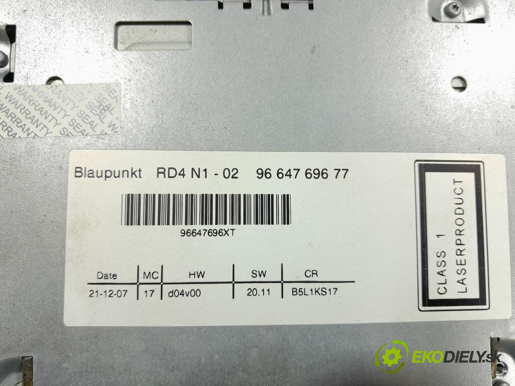 Citroen C4 2007 Radio I Navigácia: 9664769677