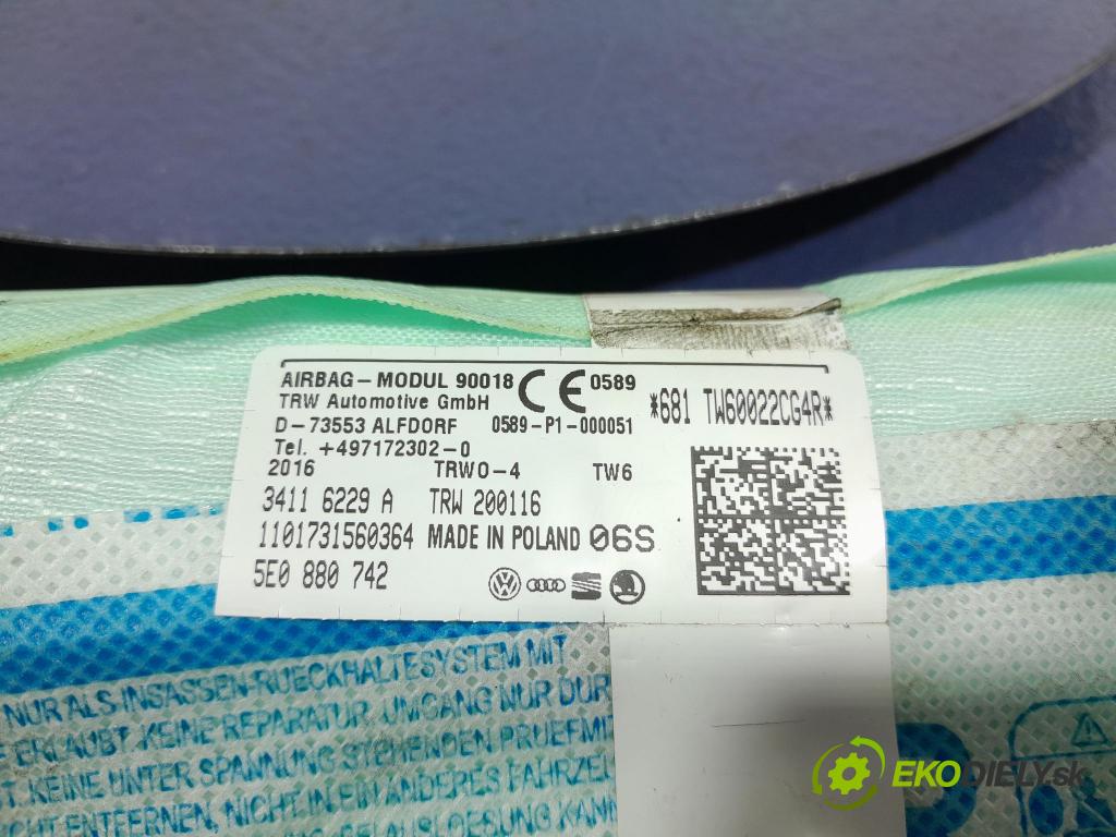 Skoda Octavia 2016 Airbag: clona x 5E0880742