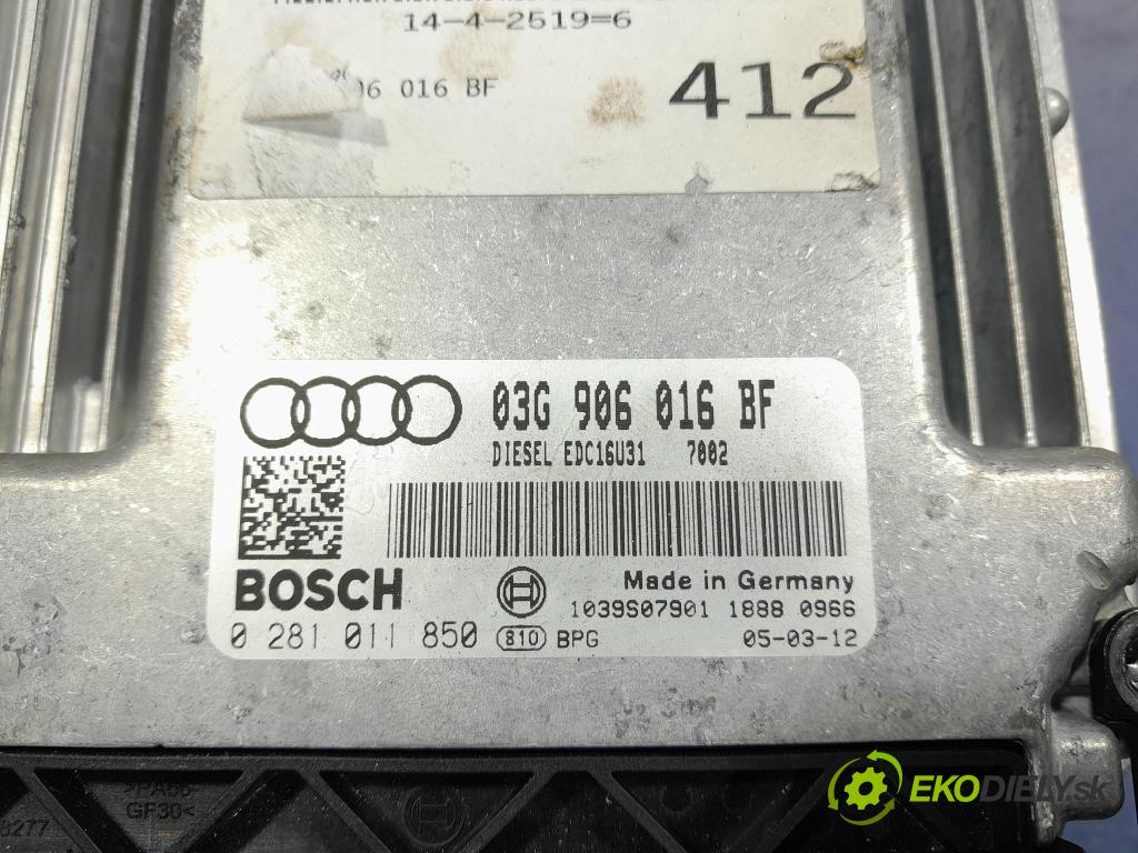 Audi A6 2005 riadiaca jednotka Motor: 03G906016BF