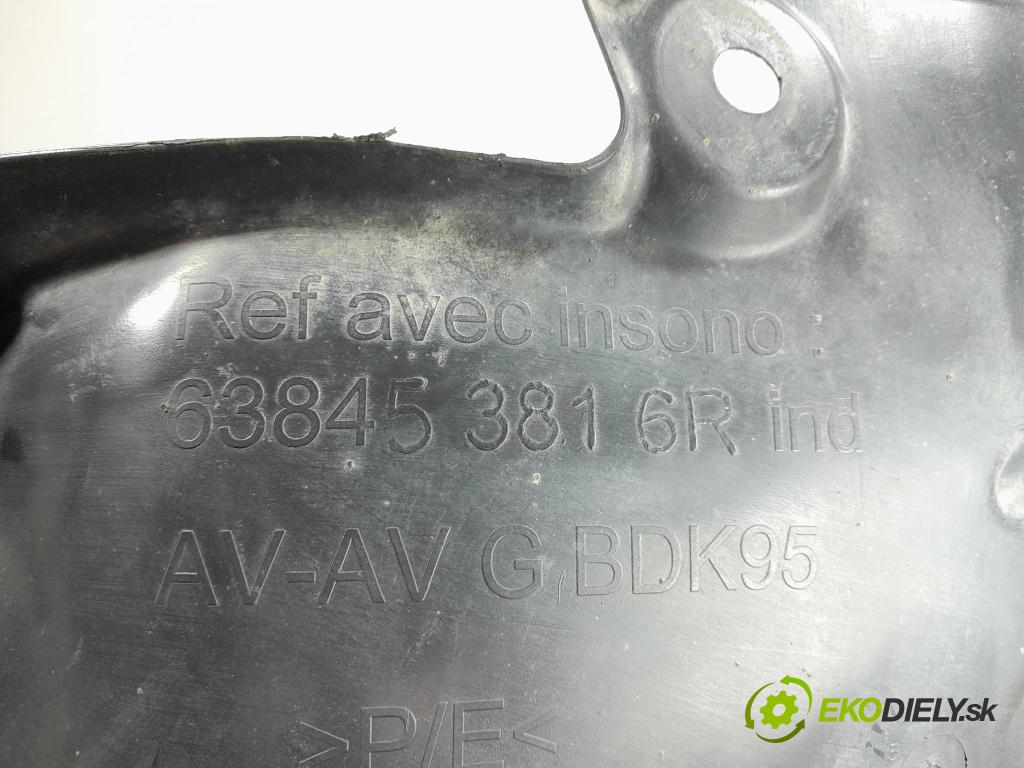 Renault Megane 2015 blatník: Plastický před 638453816R