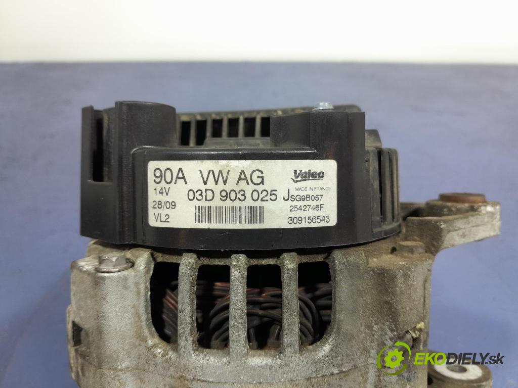 Vw Polo 2009 Alternator 03D903025J