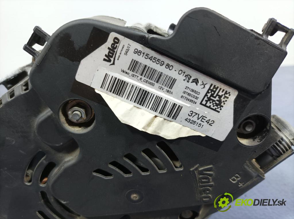 Citroen Ds4 2017 Alternator 9815455980