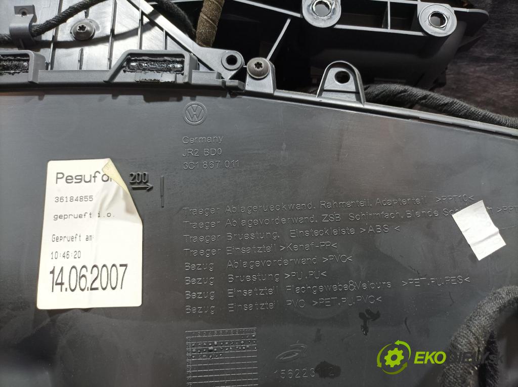 Vw Passat 2007 Tapacír: dveře před levá 3C1867011EB
