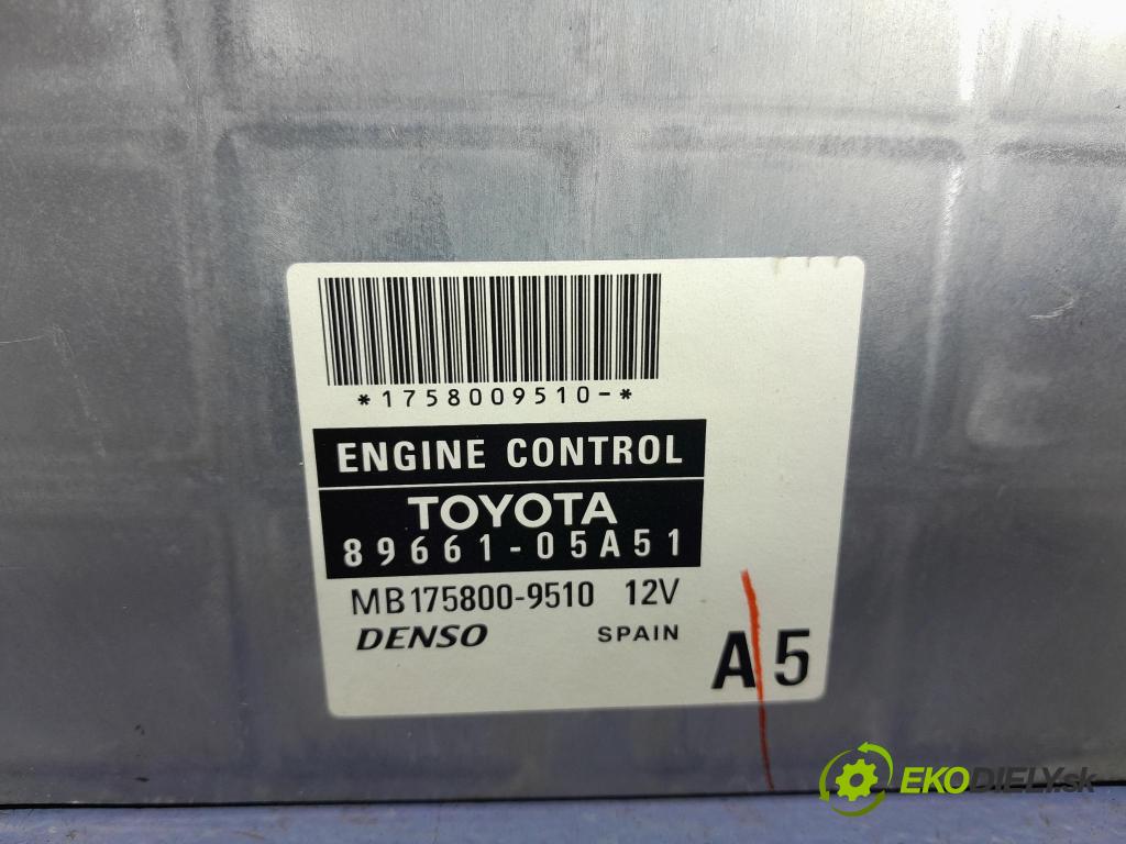 Toyota Avensis 2007 řídící jednotka Motor: 89661-05A51
