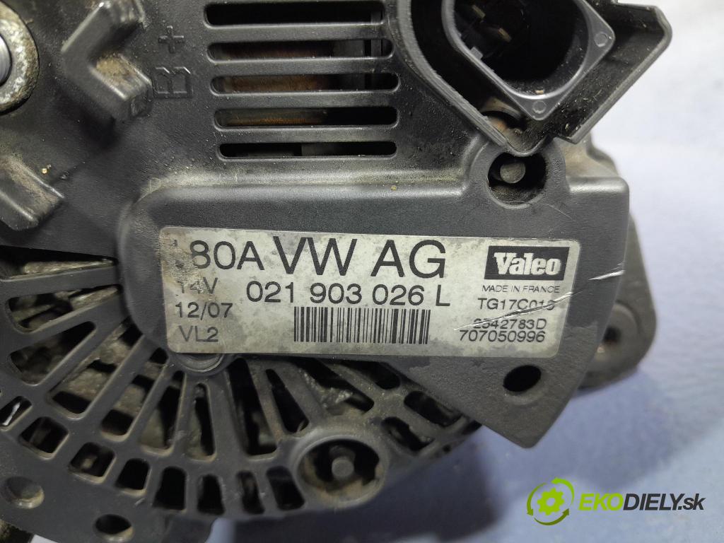 Vw Passat 2007 Alternator 021903026L