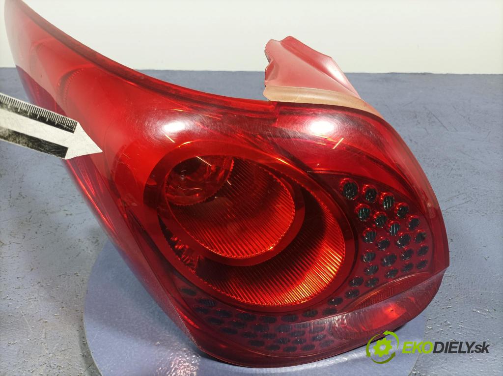 Peugeot 207 2008 světlo Zad: levá Mimo: 9680158080