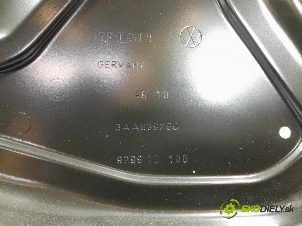 Vw Passat 2011 mechanismus stahování Sklenka: Zad: v pravo: 3AA839750