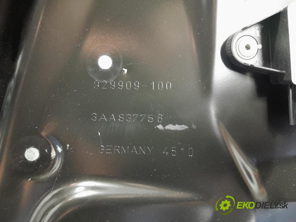 Vw Passat 2011 mechanismus stahování Sklenka: před v pravo: 3AA837756