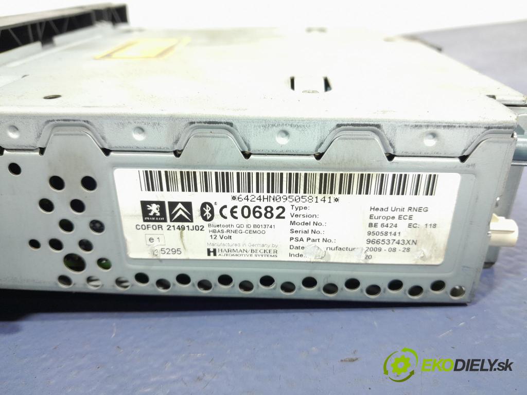 Peugeot 407 2009 Radio I Navigace: 96653743XN