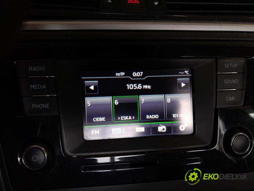 Skoda Rapid 2017 Radio I Navigace: 5JA035871A