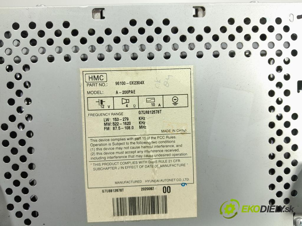 Hyundai I10 2009 Radio I Navigace: 96100-0X2304X