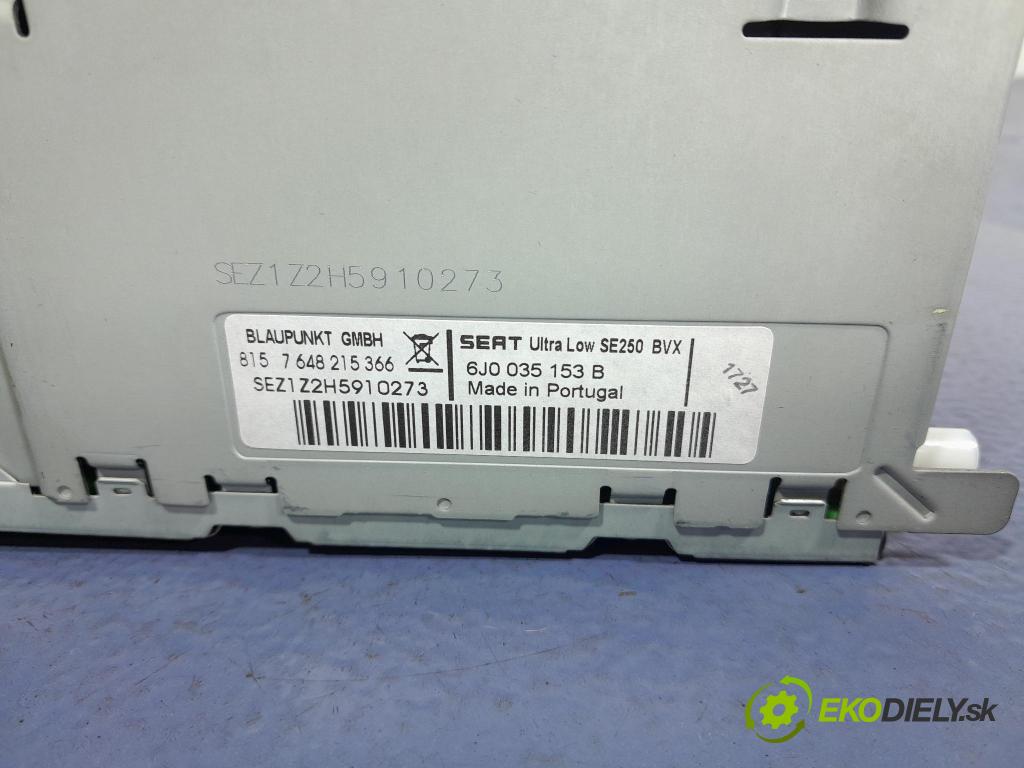 Seat Ibiza 2009 Radio I Navigace: 6J0035153B