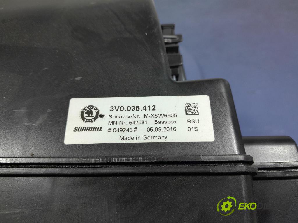 Skoda Superb 2016 Mluvčí: / Subwoofer: 3V0035412