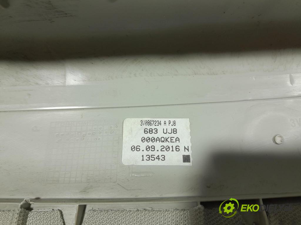 Skoda Superb 2016 kryt Plast: Interiéry: 3V0867234A