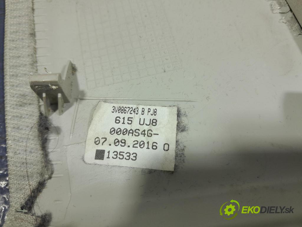 Skoda Superb 2016 kryt Plast: Interiéry: 3V1867281B