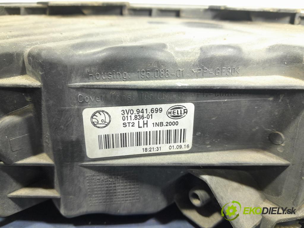 Skoda Superb 2016 Halogen Levý: 3V0941699
