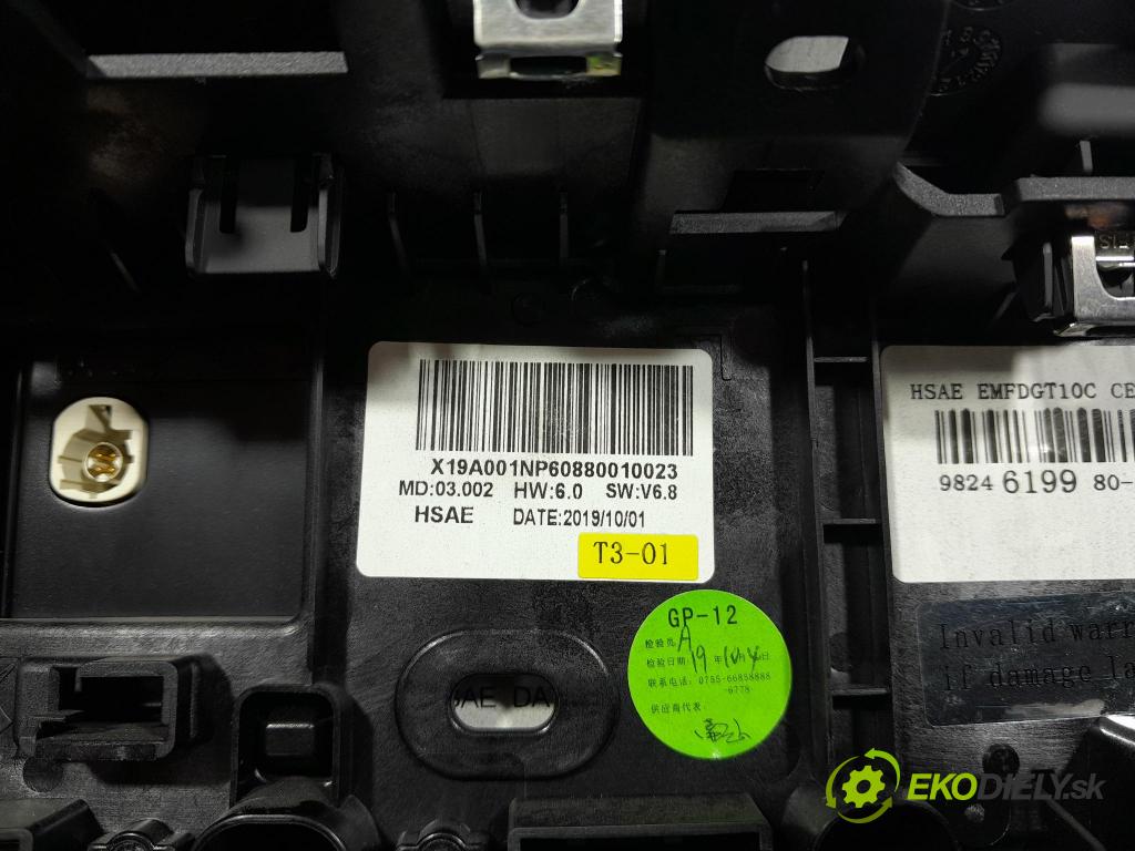 Peugeot 208 2019 displej Radio / GPS 9824619980