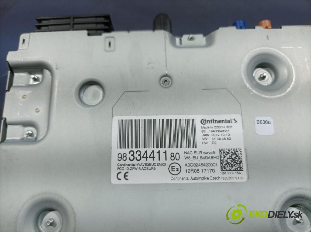 Peugeot 208 2019 Radio I Navigace: 9833441180