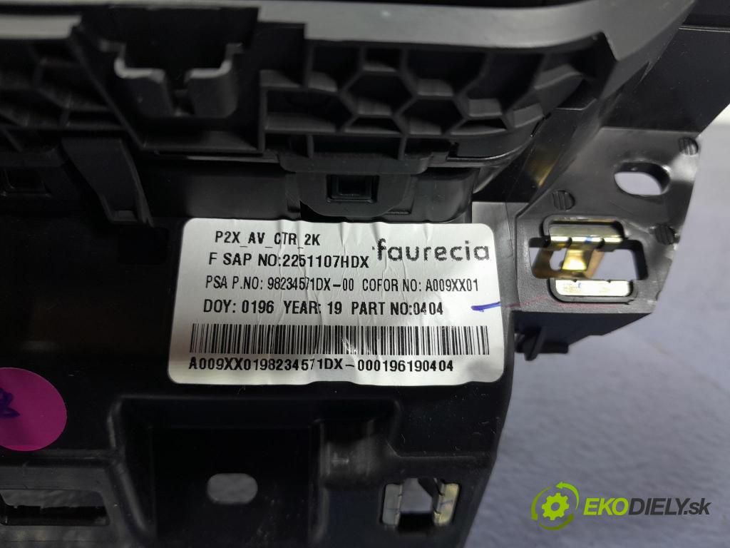 Peugeot 208 2019 Mřížky Proud vzduchu Vzduch: 98234571DX