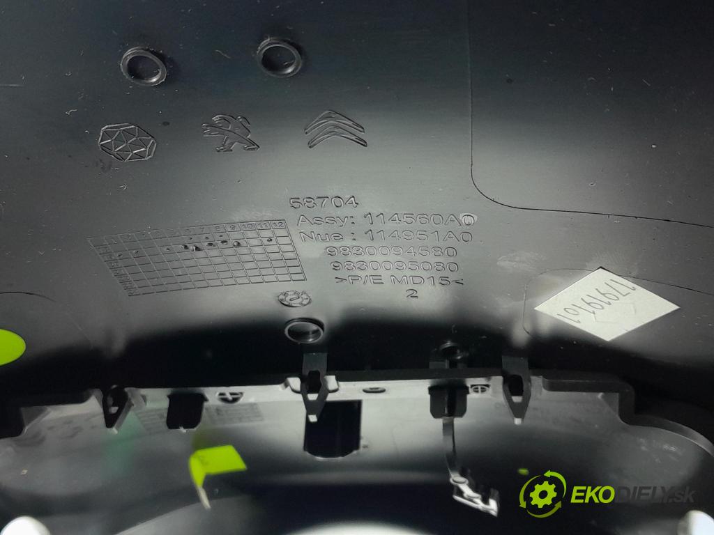 Peugeot 208 2019 kryt Plast: Interiéry: 9830094580